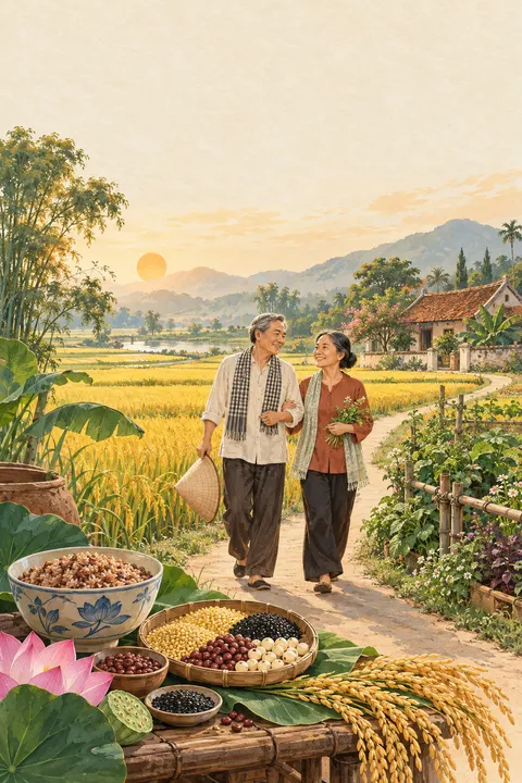 Bìa Cẩm nang “Thực Dưỡng Lành – Sống khỏe chủ động”