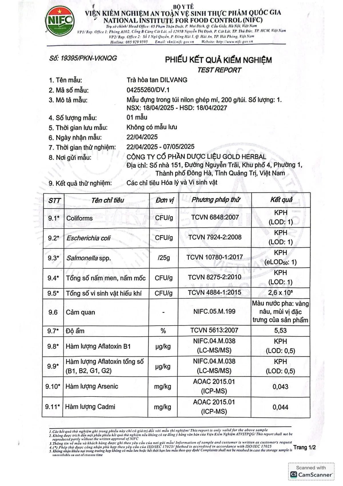 Test report